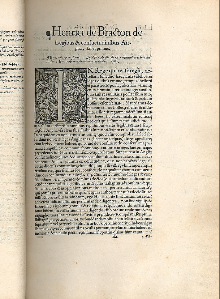 Page from a printed edition of Bracton.